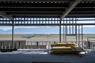 construction site and airplane 