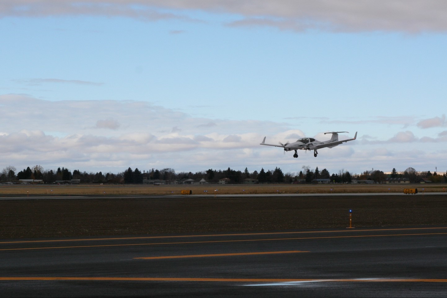 First landing on runway 11-29 by Ben Walton of Summit Aviation