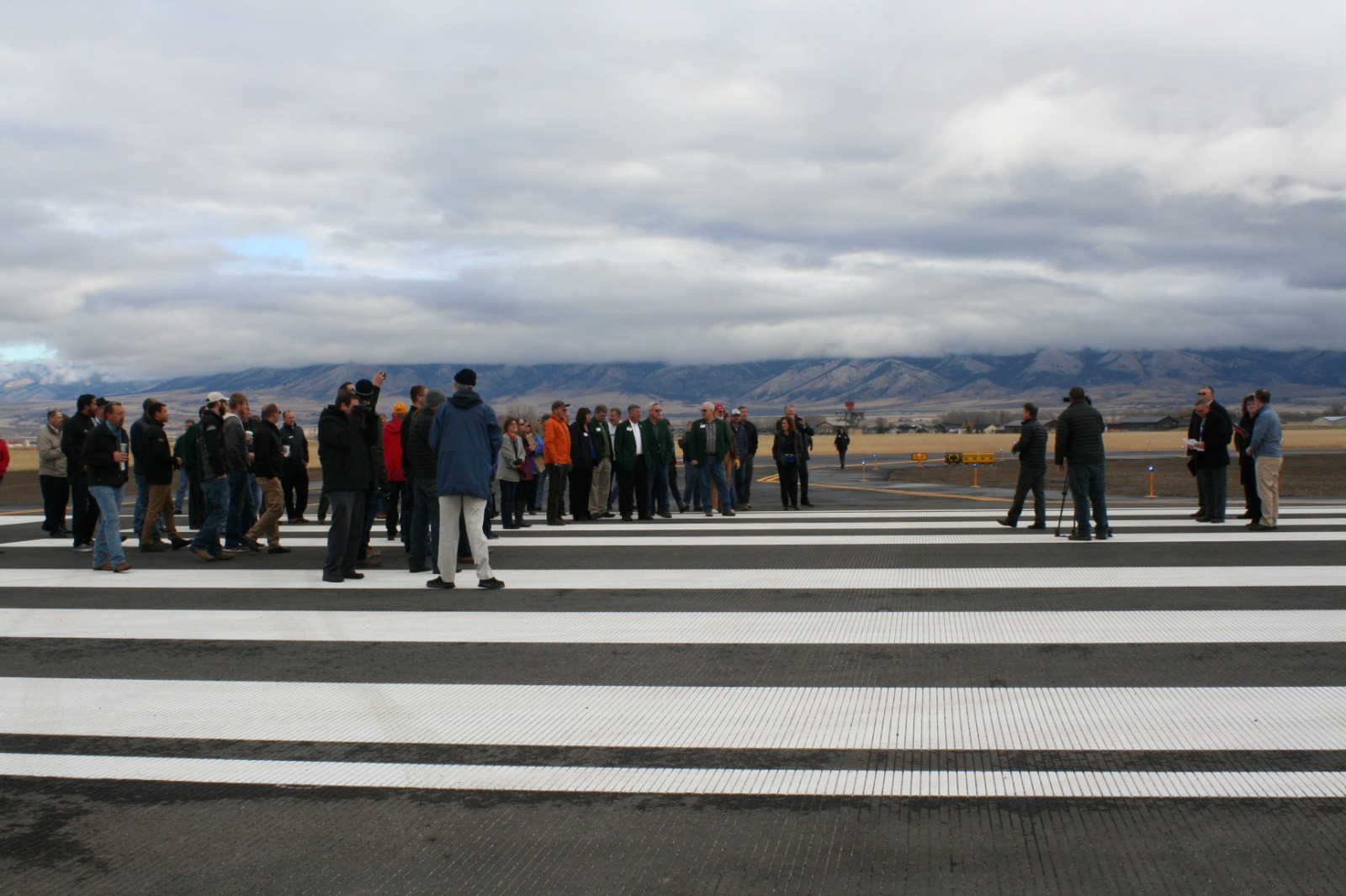 Attendees gather at the end of the runway for the opening ceremony on Oct. 26, 2017.