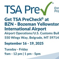 pop-up TSA PreCheck enrollment event 9/16 - 9/19, 2025