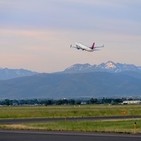 Delta Aircraft taking off 