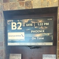 Flight Information Display - showing new Phoenix service 